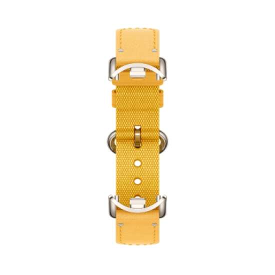 Bracelet tressé Xiaomi pour bracelet d'activité Mi Smart Band 8 - En nylon et cuir - Couleur jaune