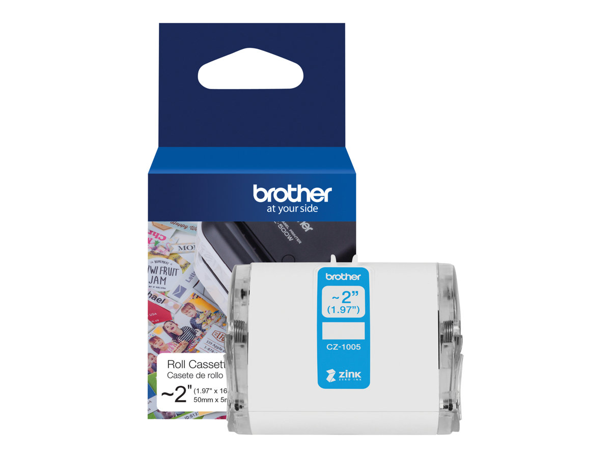 Brother CZ1005 Rouleau d'étiquettes - Largeur 50 mm x 5 mètres - Zéro encre