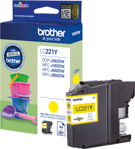 Brother cartouche encre LC-221Y jaune