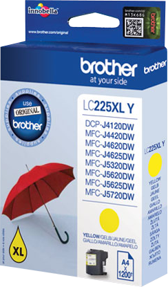 Brother cartouche encre LC-225XLY jaune