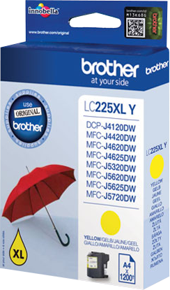 Brother cartouche encre LC-225XLY jaune