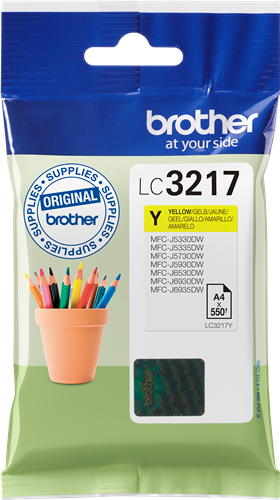 Brother cartouche encre LC3217Y jaune