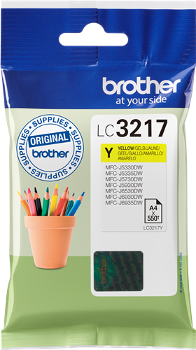 ✓ Brother cartouche encre LC3217Y jaune couleur jaune en stock -  123CONSOMMABLES