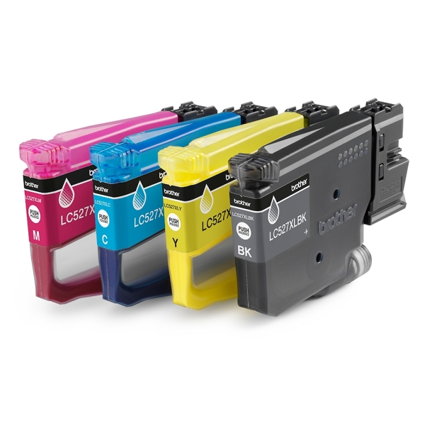 Brother LC527XLVAL Lot de 4 cartouches d'encre d'origine (BK/C/M/Y) - LC527XLVAL
