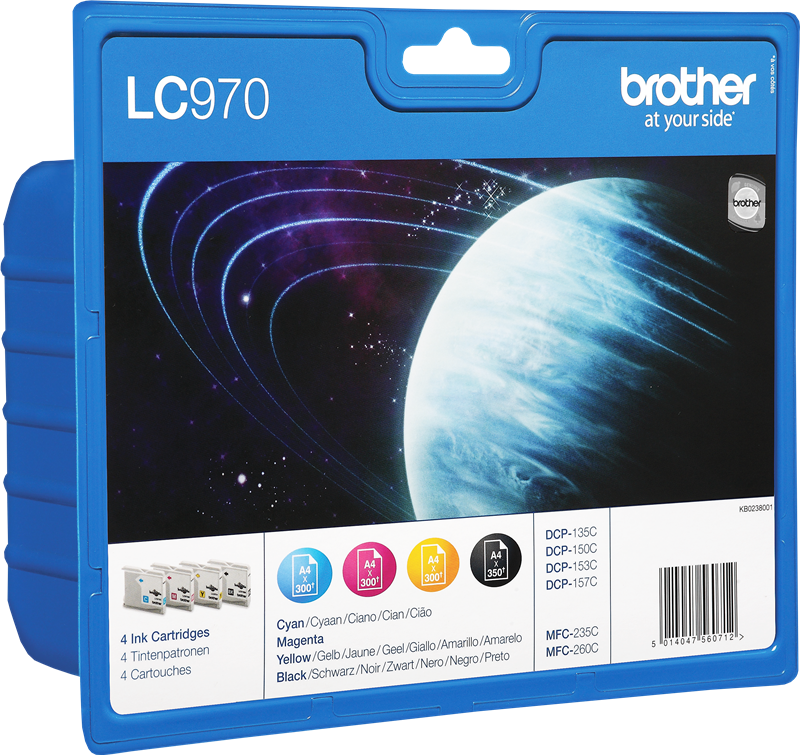 Brother pack LC970, 4 cartouches