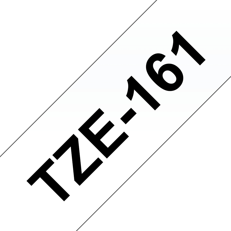 Brother TZe161 Original Ruban d'étiquettes laminées - Texte noir sur fond transparent - Largeur 36 mm x 8 mètres