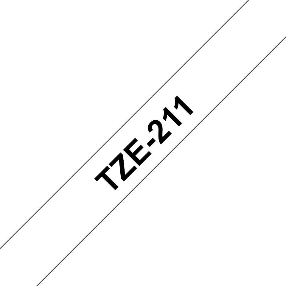 Ruban compatible Brother TZe211 - Texte noir sur fond blanc