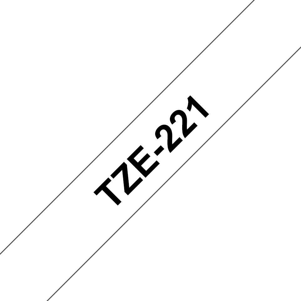 Ruban compatible Brother TZe221 - Texte noir sur fond blanc