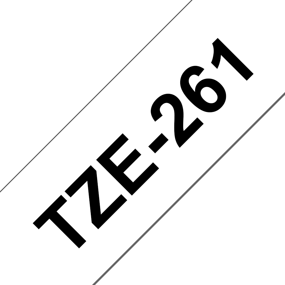 Brother TZe261 Original Ruban d'étiquettes laminées - Texte noir sur fond blanc - Largeur 36 mm x 8 mètres