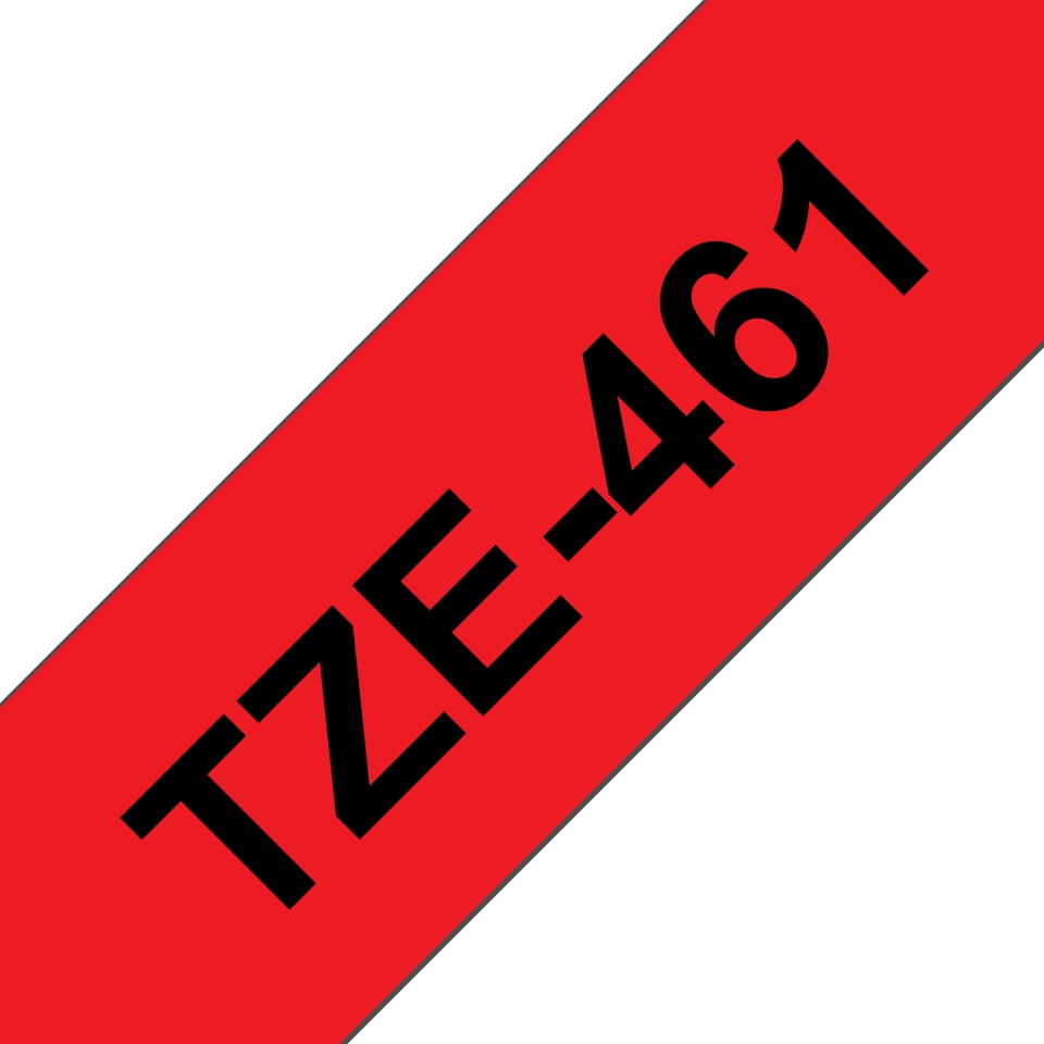 Brother TZe461 Original Ruban d'étiquettes laminées - Texte noir sur fond rouge - Largeur 36 mm x 8 mètres
