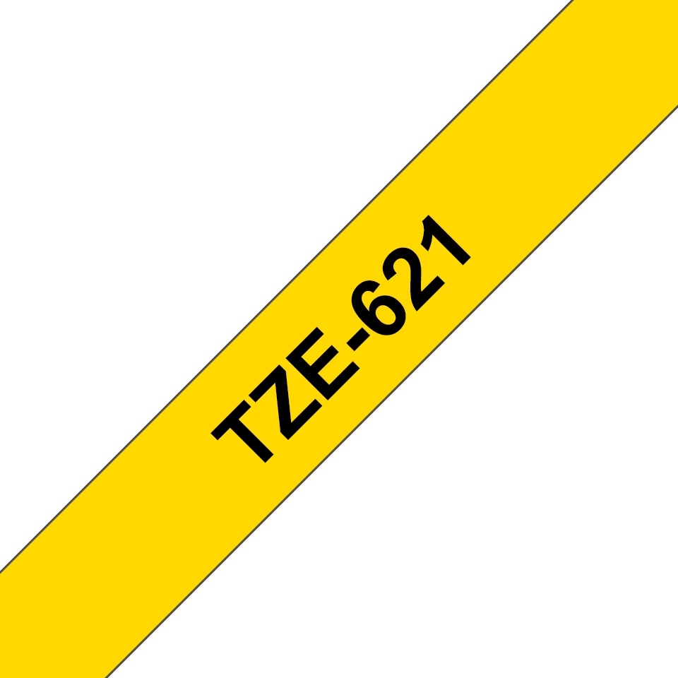Ruban compatible Brother TZe621 - Texte noir sur fond jaune