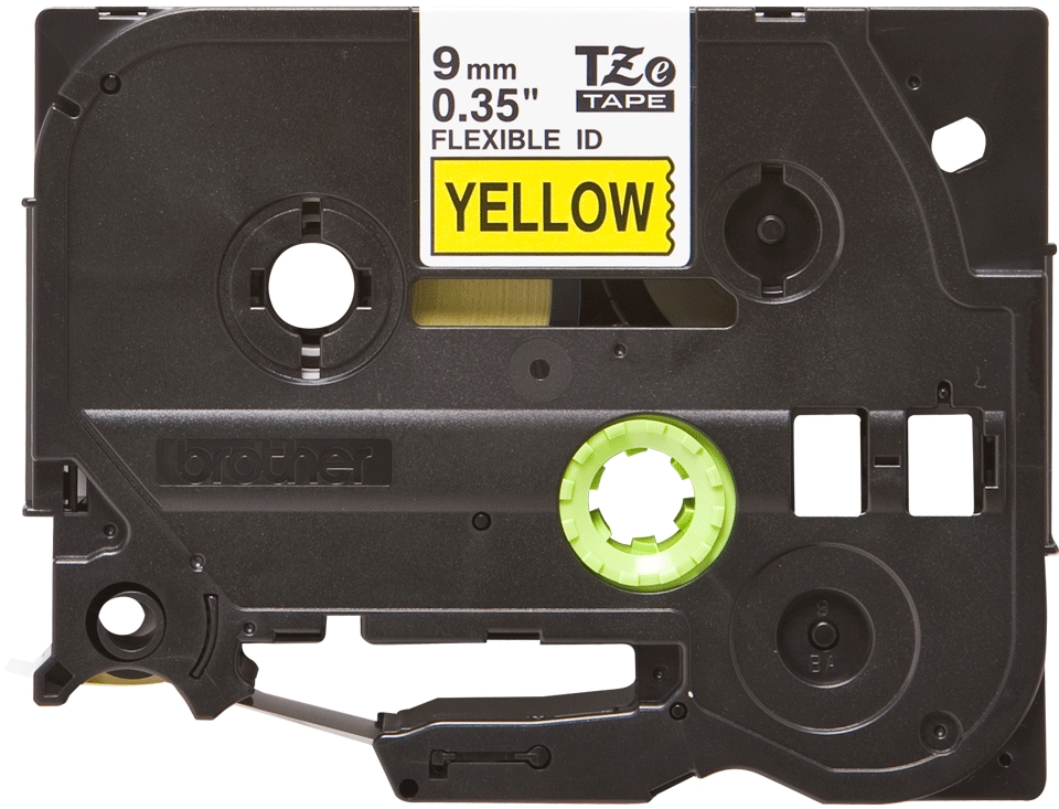 Brother TZeFX621 Ruban d'étiquettes plastifiées flexibles - Texte noir sur fond jaune