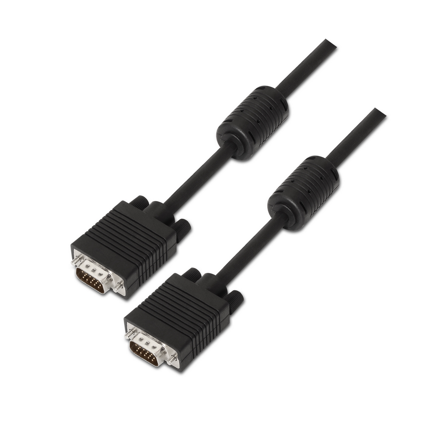 Câble Aisens SVGA avec Ferrite - HDB15/Mâle-HDB15/Mâle - 10m - Couleur Noir