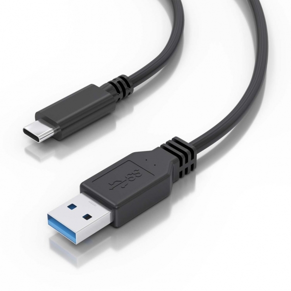 Câble Aisens USB 3.1 Gen2 10 Gbit/s - Connecteur USB-C vers USB-A - Charge jusqu'à 3 A - Transfert 10 Gbit/s - Compatible Thunderbolt 3 - Couleur Noir