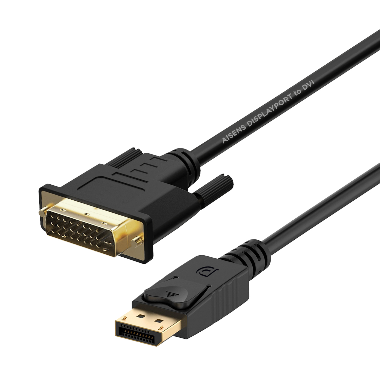 Câble convertisseur Aisens Displayport vers DVI - DP/M-DVI/M - 2,0 m - Couleur noire