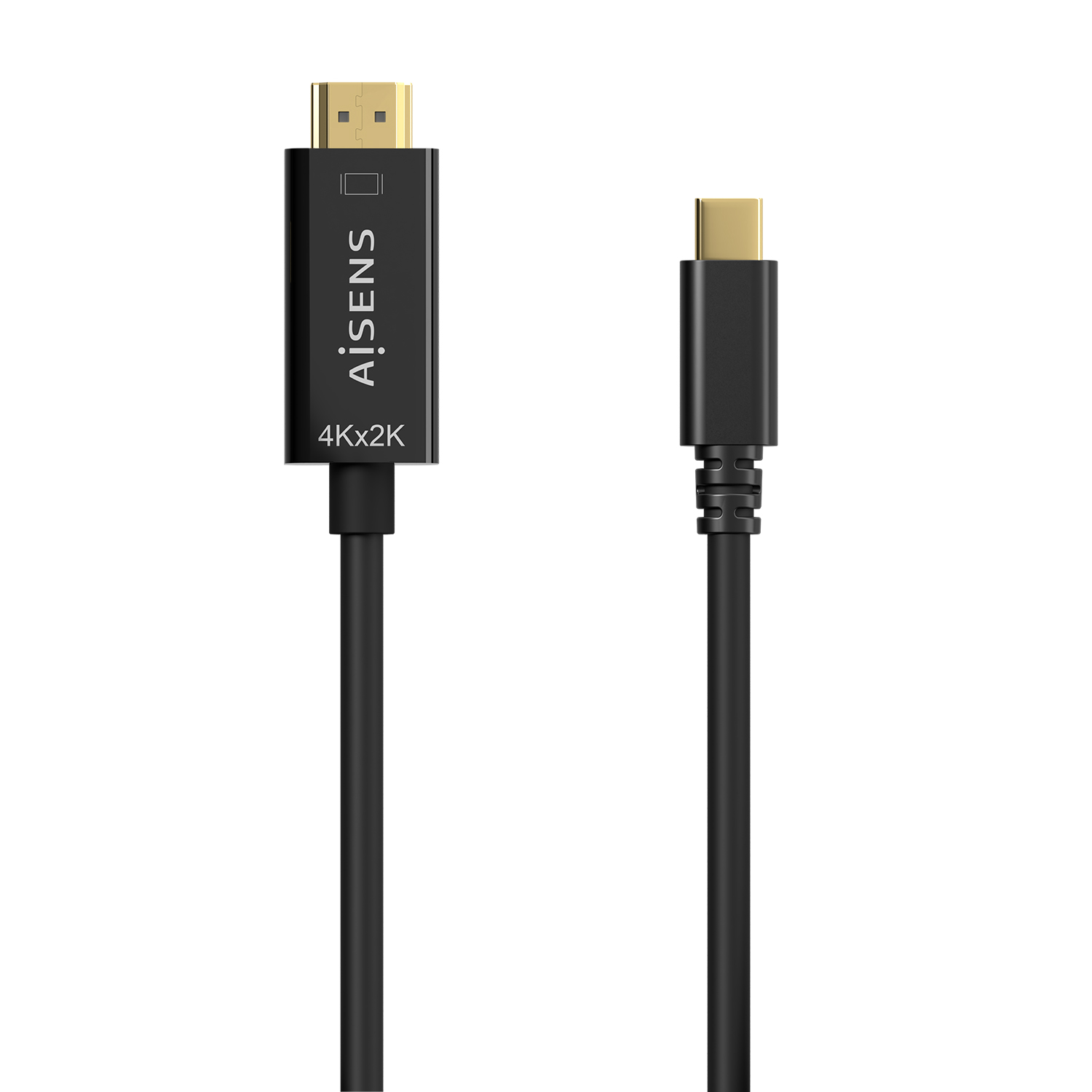 Câble convertisseur Aisens USB-C vers HDMI 4K@30HZ - USB-C/M-HDMI/M - 0.8M - Couleur noire