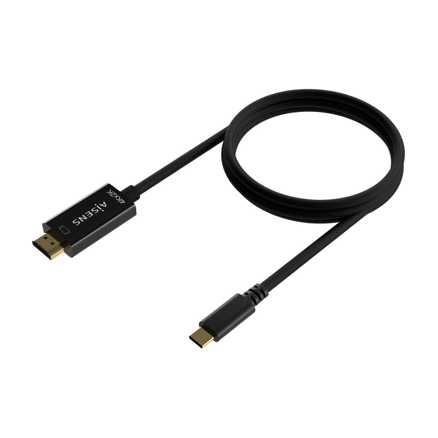 Câble convertisseur Aisens USB-C vers HDMI 4K@30HZ - USB-C/M-HDMI/M - 1.8M - Couleur noire