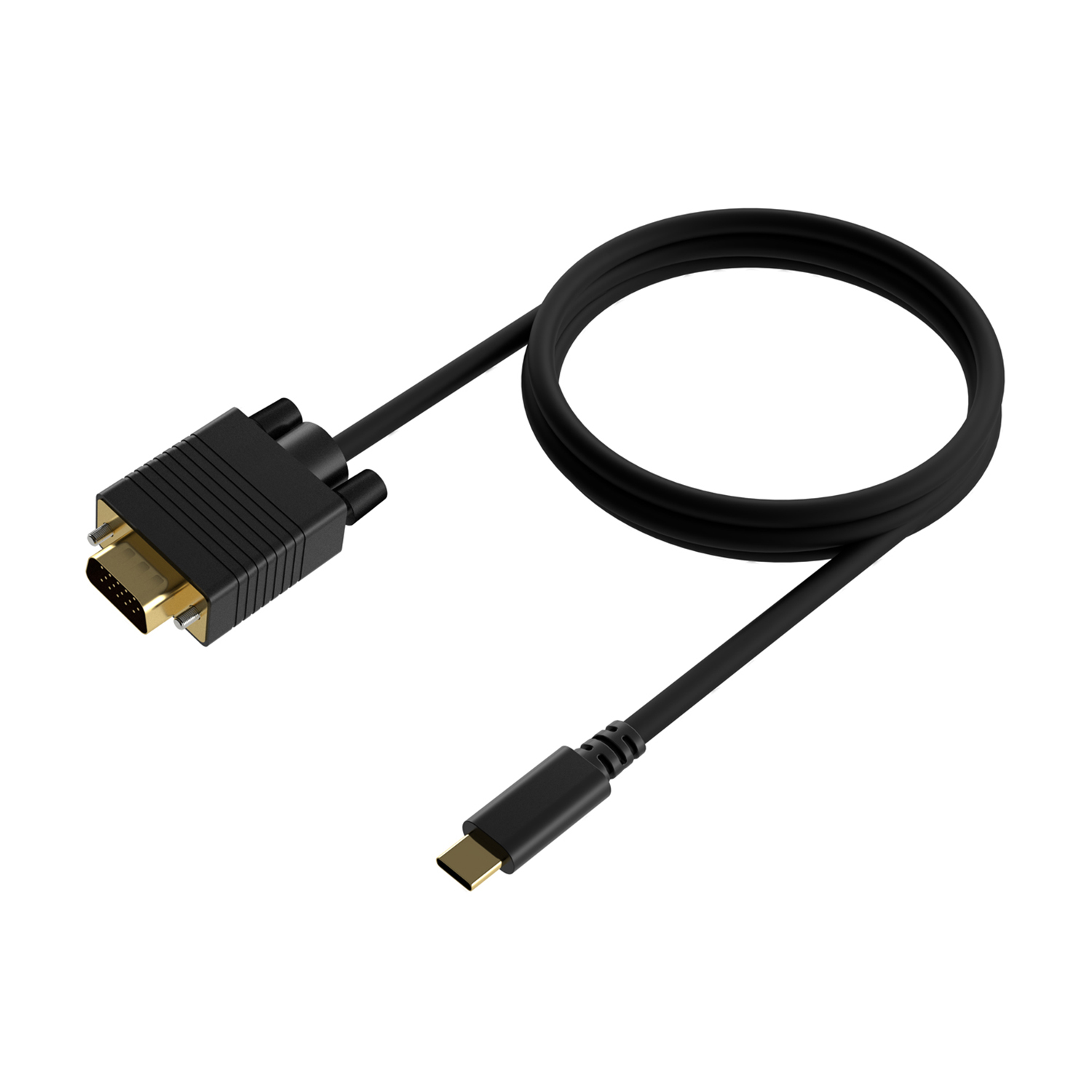 Câble convertisseur Aisens USB-C vers VGA - USB-C/M-Hdb15/H - 0,8 m - Couleur noire