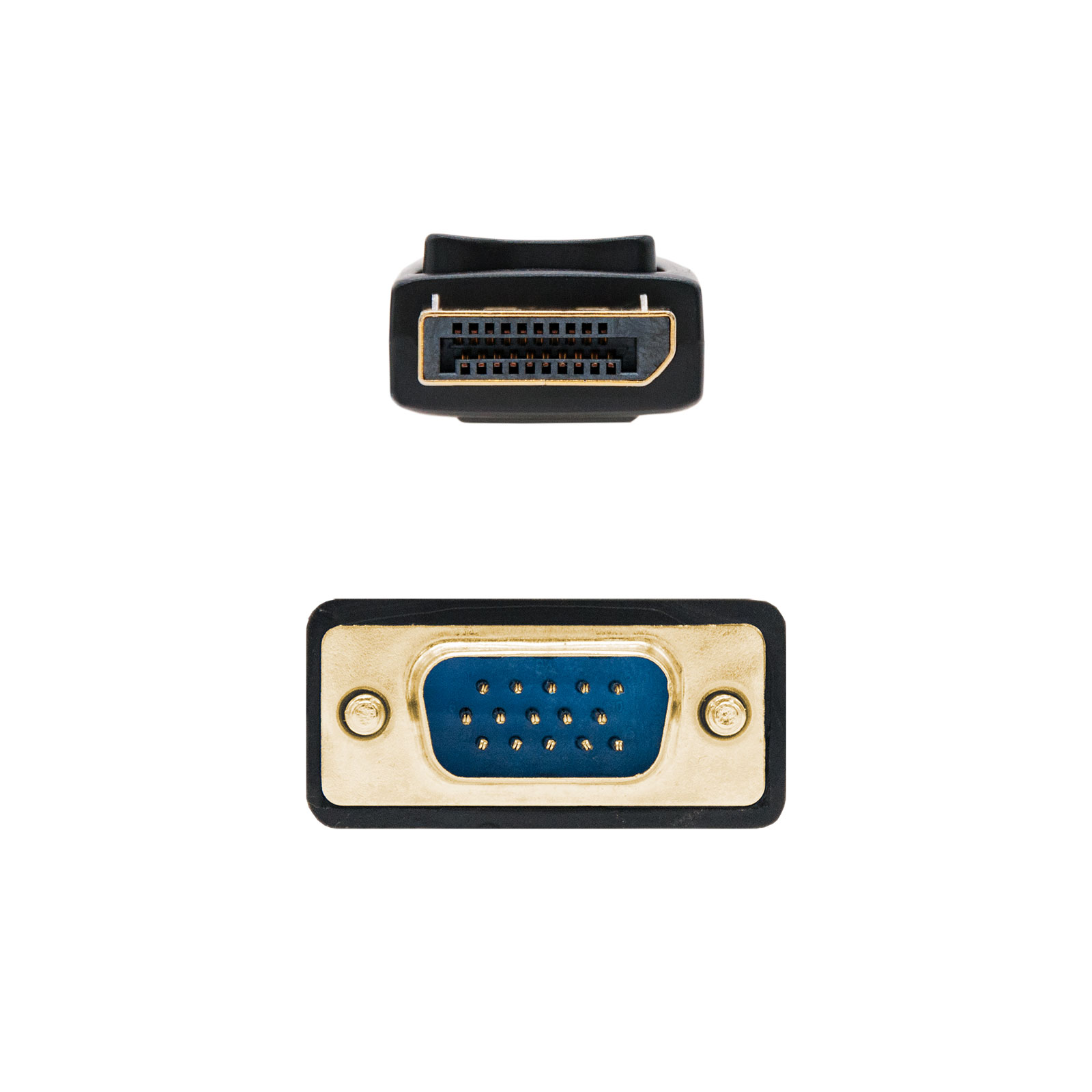 Câble convertisseur Nanocable DisplayPort mâle vers VGA mâle 2m - Couleur noire