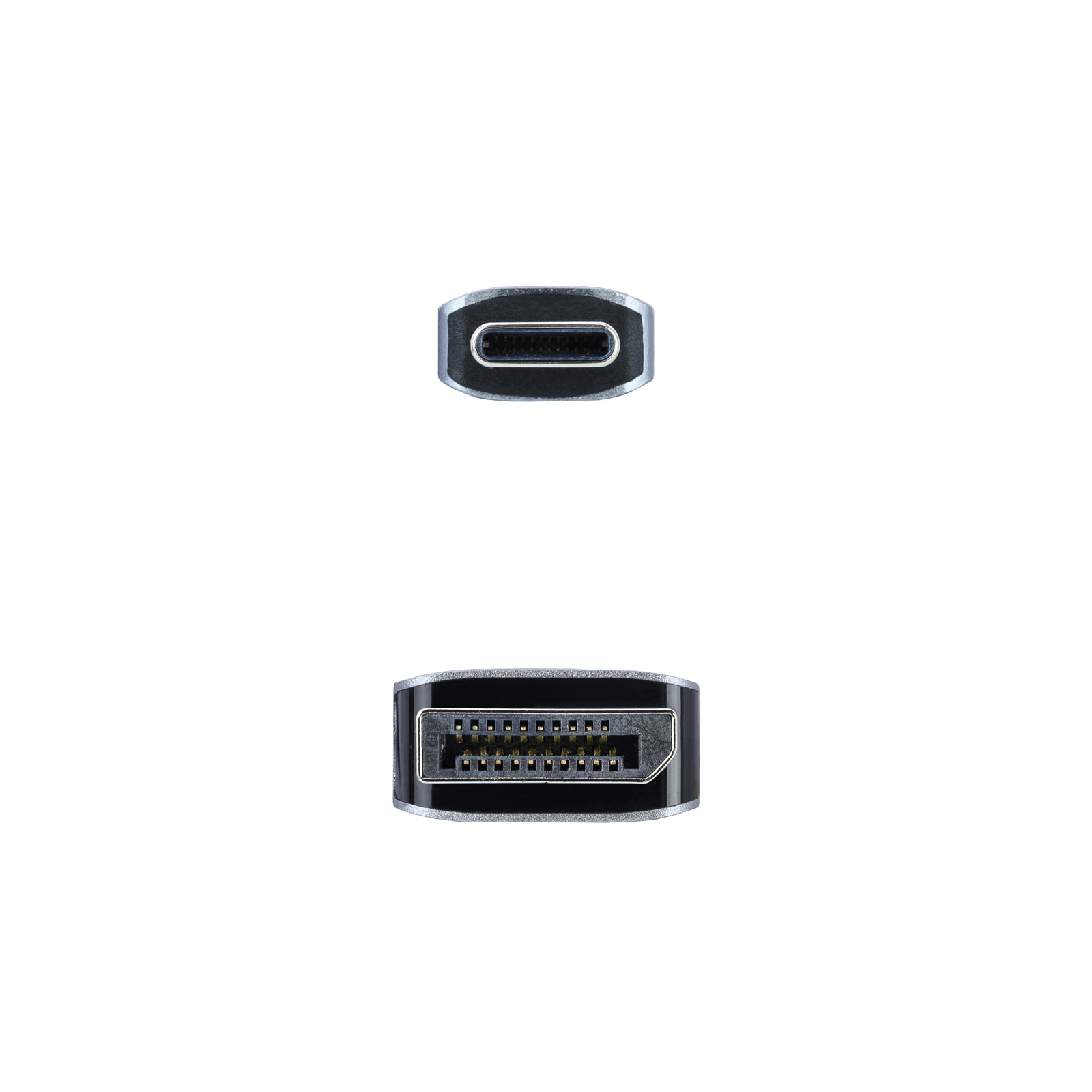 Câble Convertisseur USB-C Mâle vers DisplayPort Mâle 1.80m - Couleur Noir/Argent