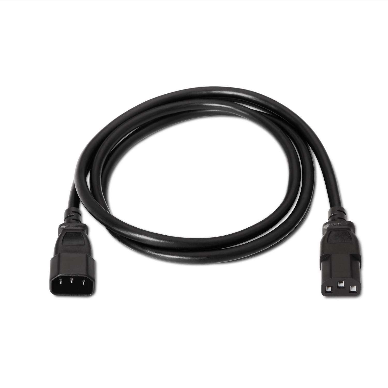 Câble d'Alimentation CPU Aisens - C13/H-C14/M - 1.5m - 100% Cuivre Pur AWG18 - Couleur Noir