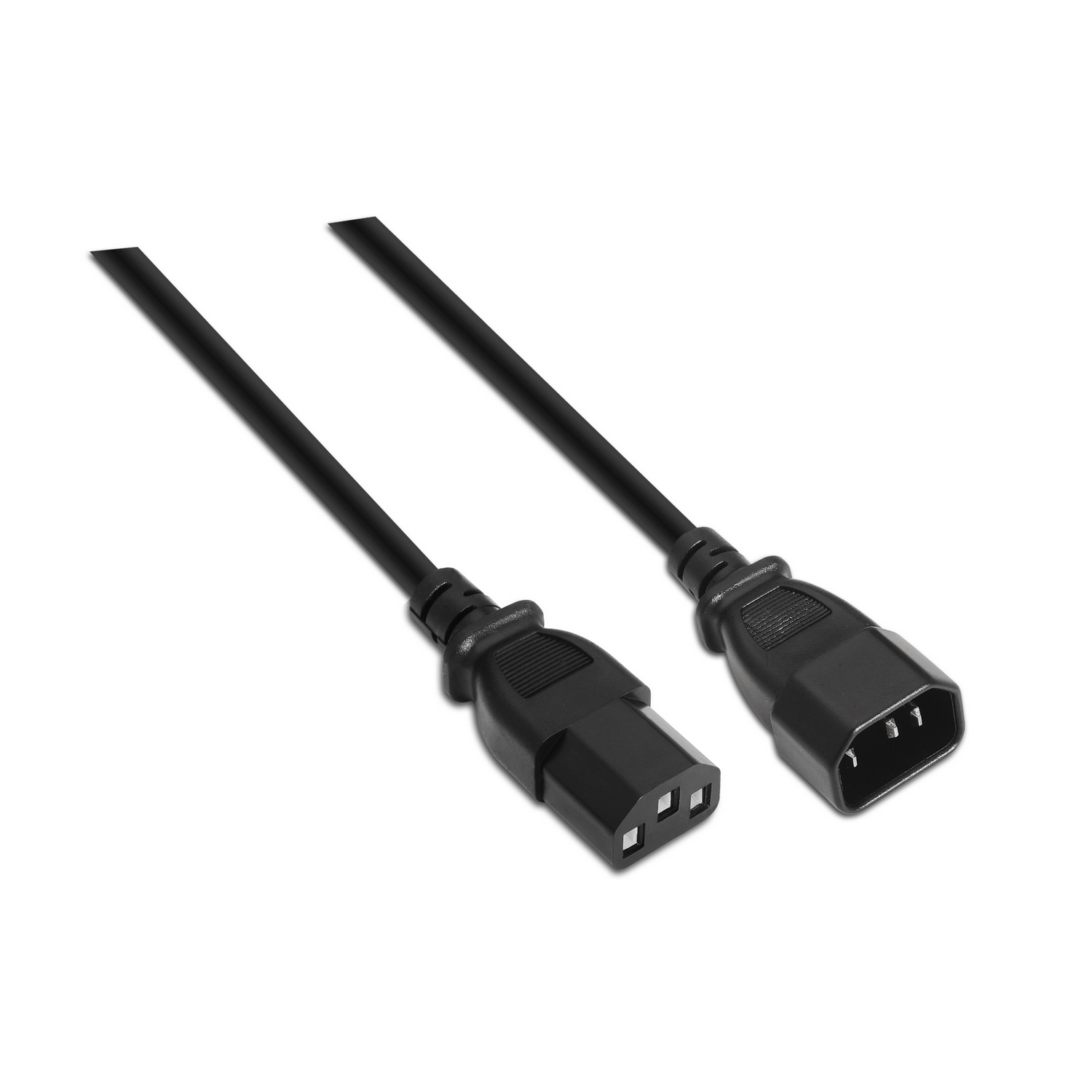 Câble d'Alimentation CPU Aisens - C13/H-C14/M - 1.5m - 100% Cuivre Pur AWG18 - Couleur Noir