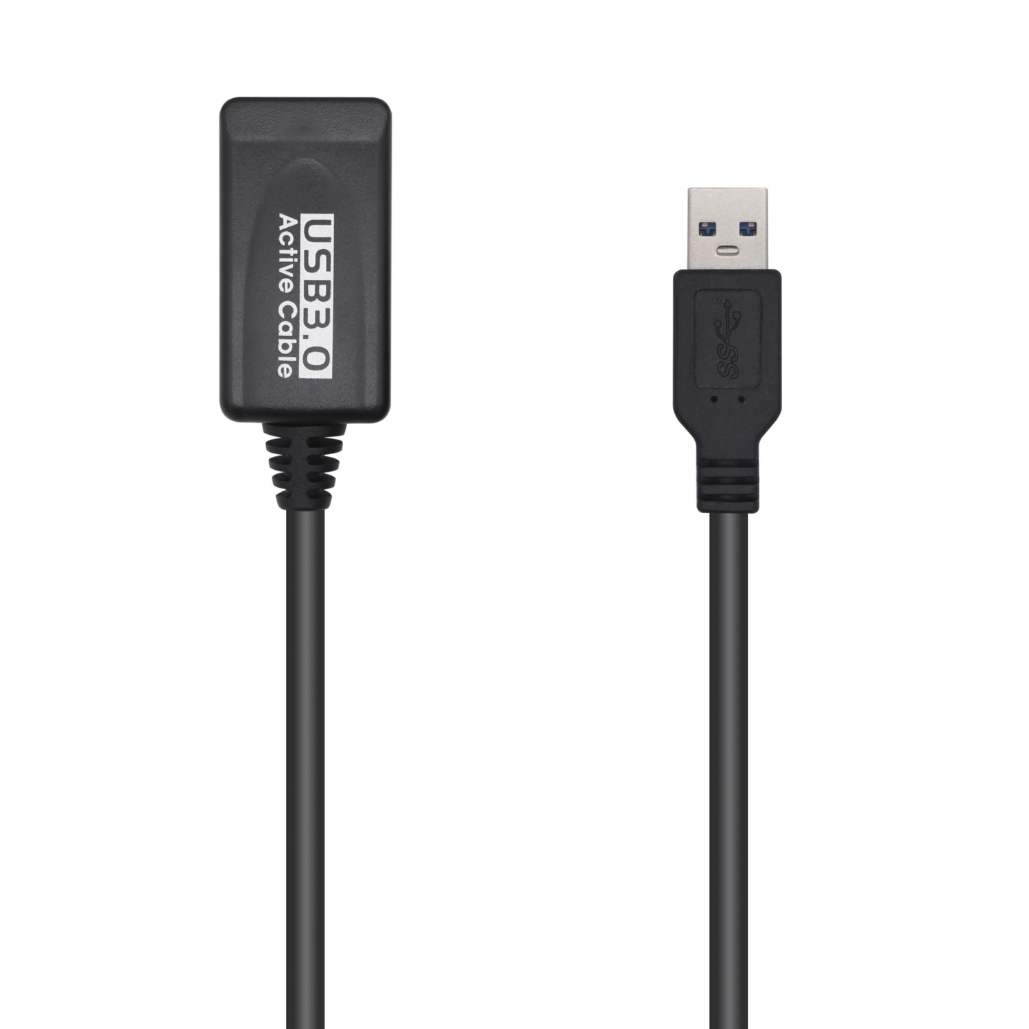 Câble d'extension Aisens USB 3.0 avec amplificateur - Type A/MA/H - 5,0 m - Couleur noire