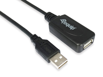 Câble d'Extension Equip Active USB 2.0 - Double Blindage - Longueur 10m - Couleur Noir