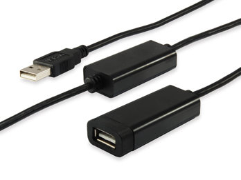 Câble d'extension Equip Active USB 2.0 - Double blindage - Longueur 15 m - Couleur noire