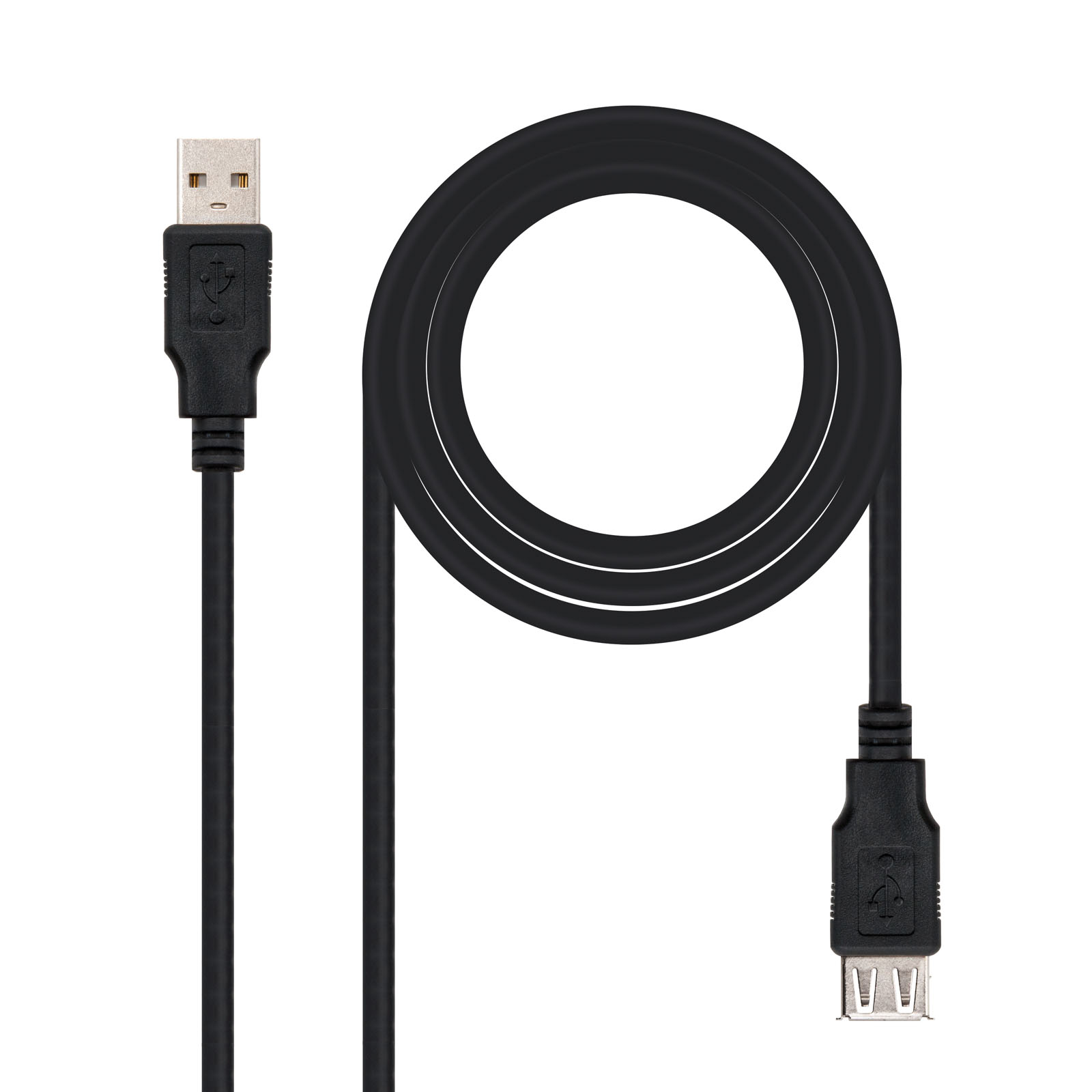 Câble d'extension Nanocable USB-A 2.0 Mâle vers USB-A Femelle 1.80m