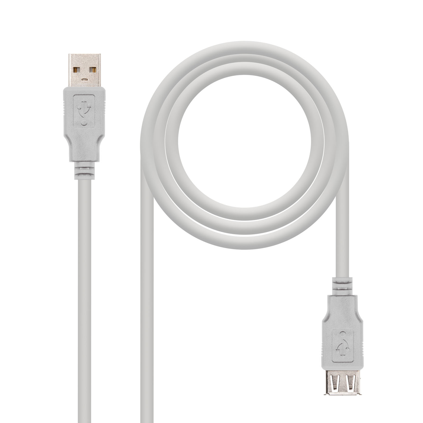 Câble d'extension Nanocable USB-A 2.0 Mâle vers USB-A Femelle 1m