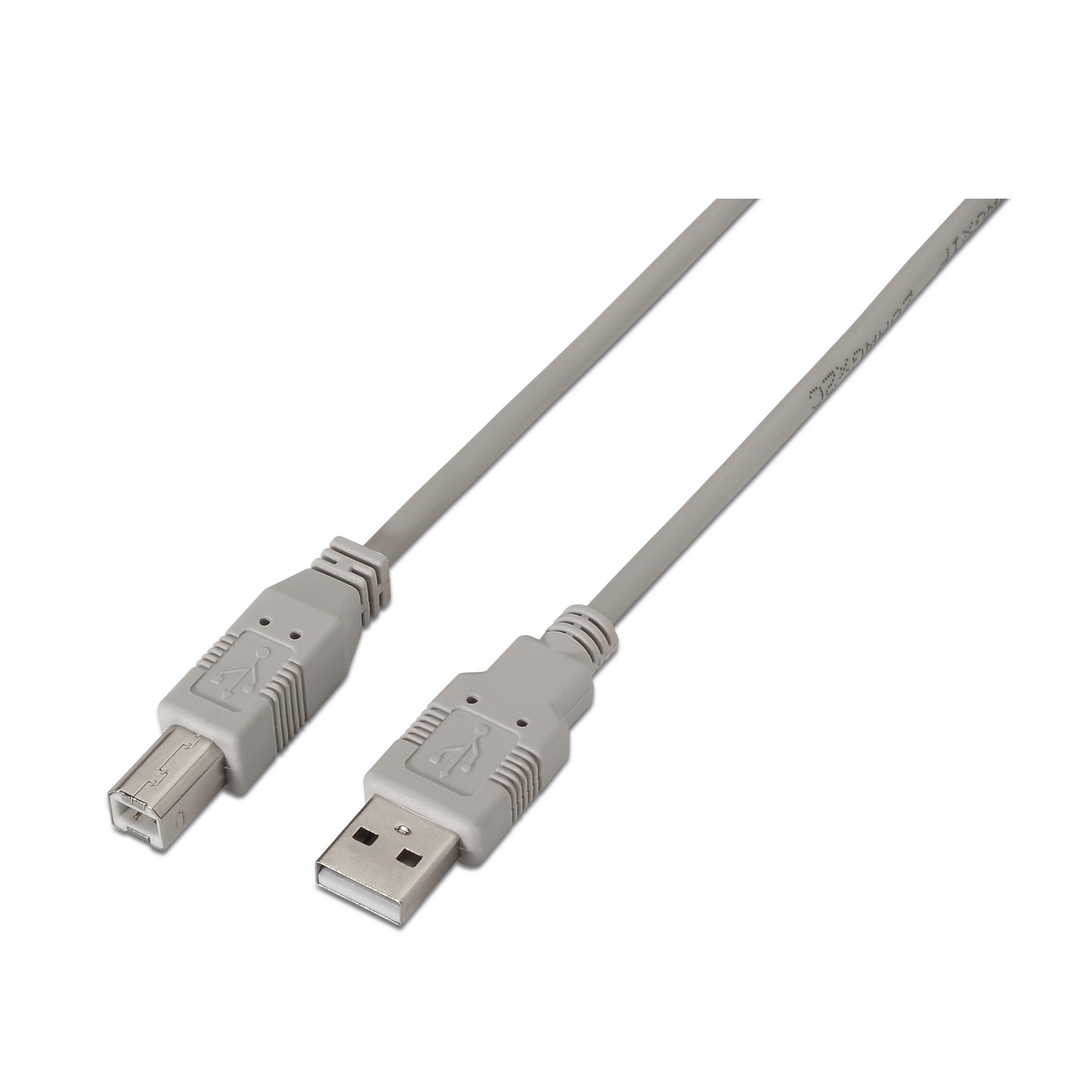 Câble d'imprimante Aisens USB 2.0 - Type A mâle vers Type B mâle - 1,0 m - Couleur beige