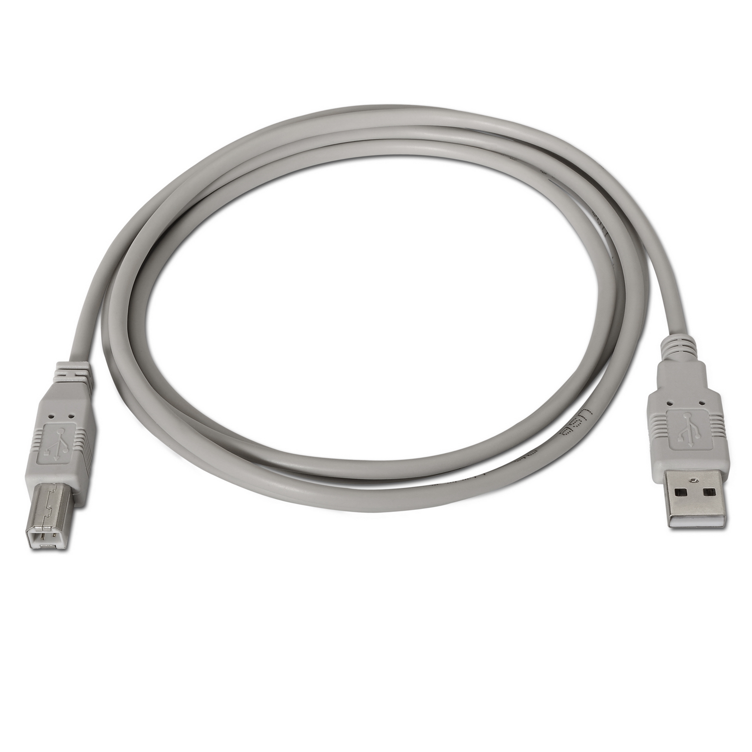 Câble d'imprimante Aisens USB 2.0 - Type A mâle vers Type B mâle - 3,0 m - Couleur beige
