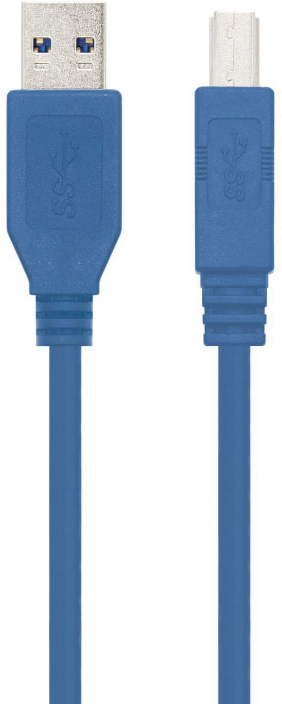 Câble d'imprimante Nanocable USB-A 3.0 Mâle vers USB-B Mâle 2m - Couleur Bleu