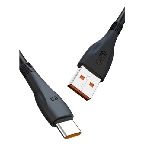 Câble de Charge Rapide USB XO NB185 - Type C - 6A - 1m - Noir