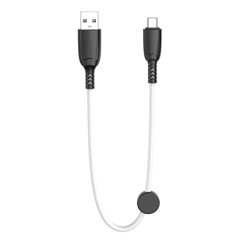 Câble de Charge Rapide USB XO NB247 - Micro USB - 6A - 25cm avec Clip - Blanc