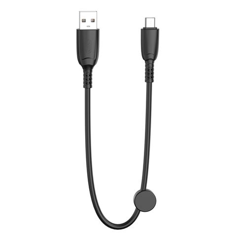 Câble de Charge Rapide USB XO NB247 - Micro USB - 6A - 25cm avec Clip - Couleur Noir