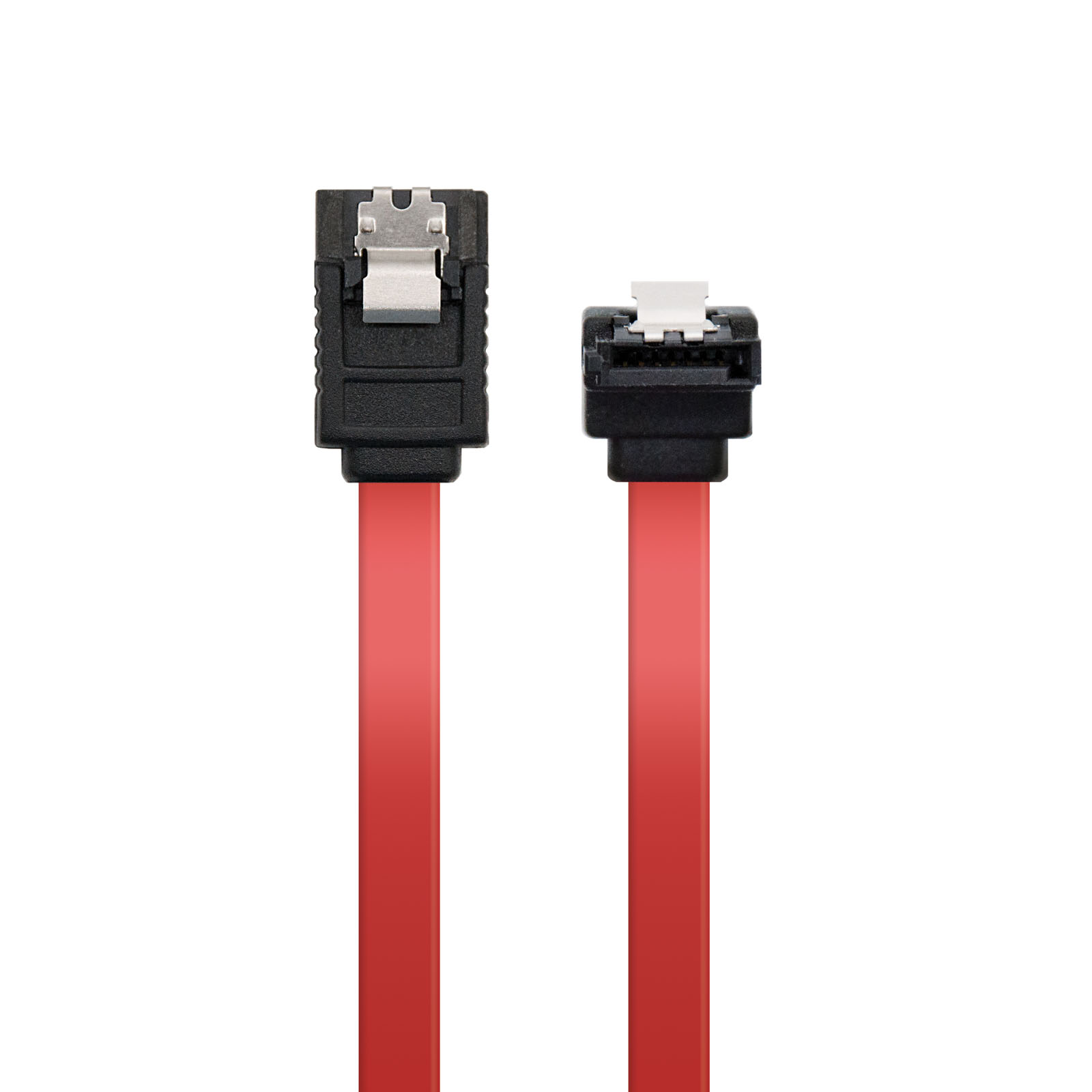Câble de Données SATA Coudé Nanocable avec Ancres 0.50m - Couleur Rouge