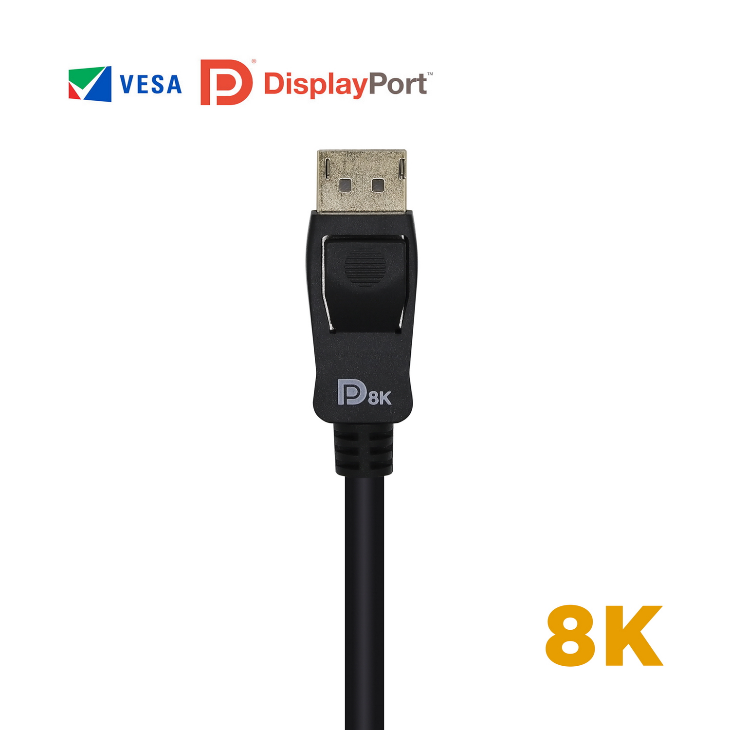 Câble Displayport Certifié Aisens V1.4 8K@60hz - DP/M-DP/M - 2.0m - Couleur Noir