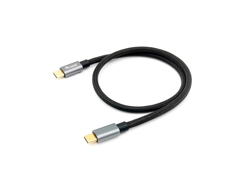 Câble USB-C 3.2 Mâle vers USB-C Mâle 0.50m - Charge Rapide - Boîtier Métal - Câble Tressé