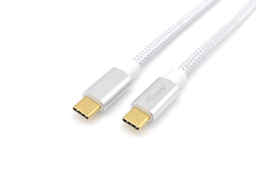 Câble USB-C 3.2 Mâle vers USB-C Mâle 1m - Charge Rapide - Boîtier Métal - Câble Tressé
