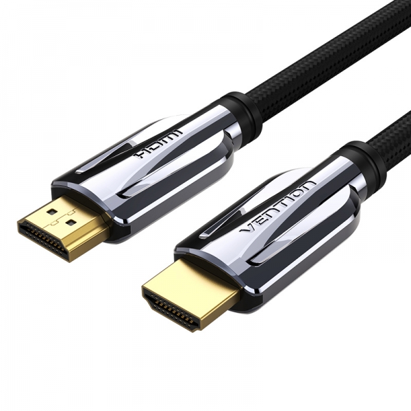 Câble HDMI 2.1 Mâle vers Mâle Vention - 1,5 m - Plaqué Or - Couleur Noir