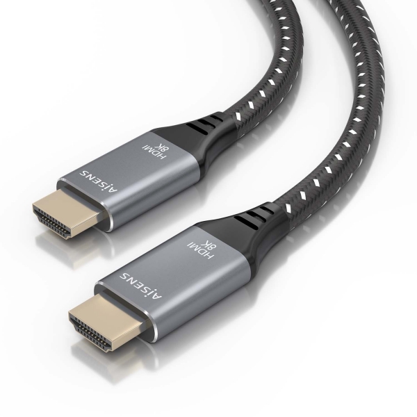 Câble HDMI Aisens V2.1 Ultra Haut Débit / HEC 8K@60Hz 48Gbps - A/MA/M - 5m - Couleur Gris