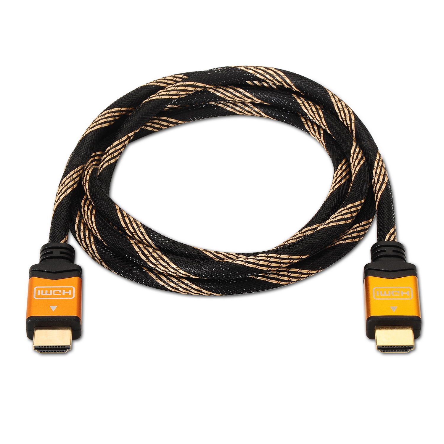 Câble HDMI Haut Débit Aisens / HEC - A Male-A Male - Blindé Or - 3.0m - Compatibilité 3D et Ethernet - Couleur Or