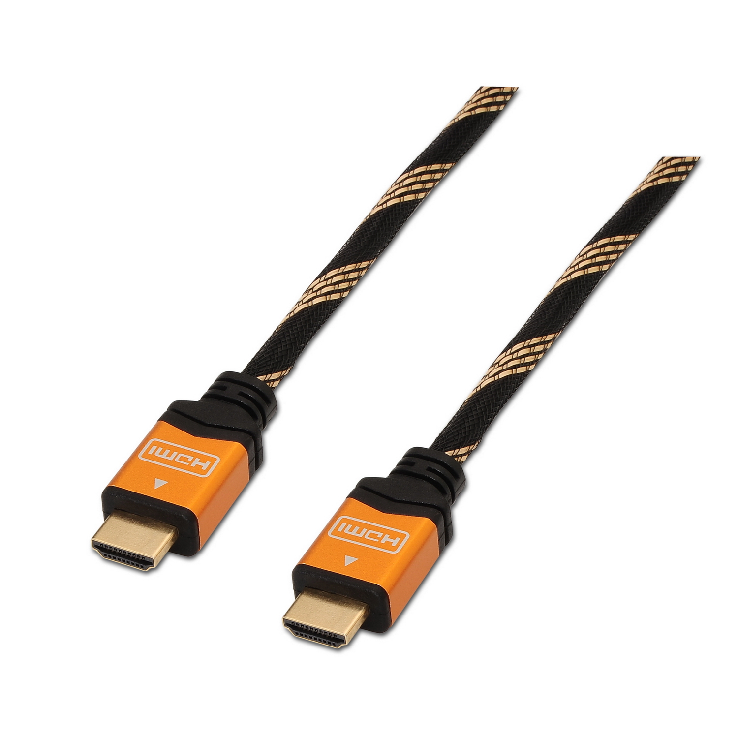 Câble HDMI Haut Débit Aisens / HEC - A Male-A Male - Blindé Or - 3.0m - Compatibilité 3D et Ethernet - Couleur Or