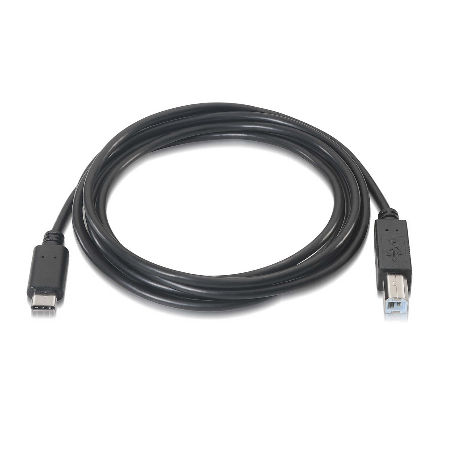 Câble Imprimante USB 2.0 Aisens 3A - Type USB-C/MB Mâle - 2.0m - Couleur Noir