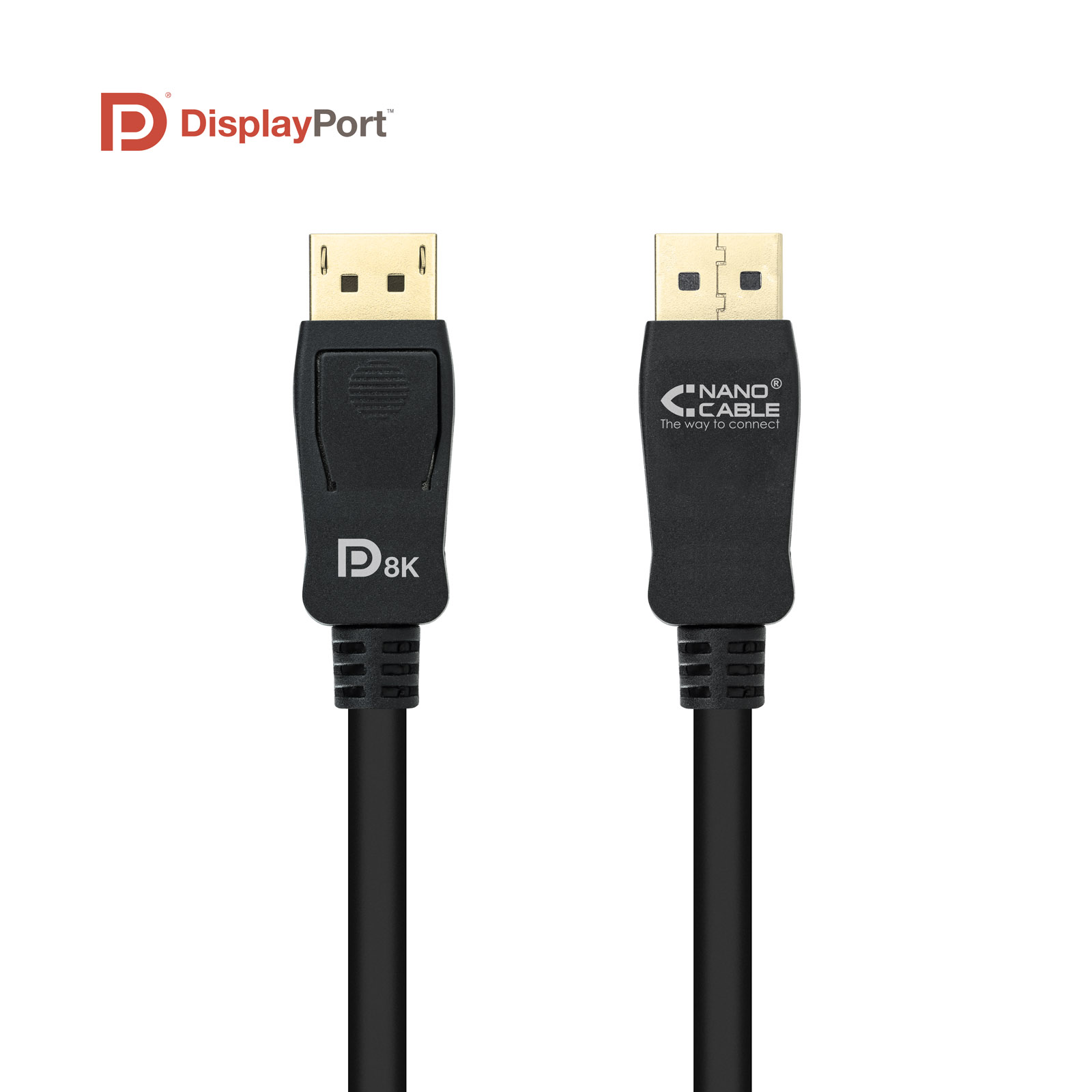 Câble Nanocâble Displayport 1.4 Certif. Vesa DP/M-DP/M 0.5m - Couleur Noir