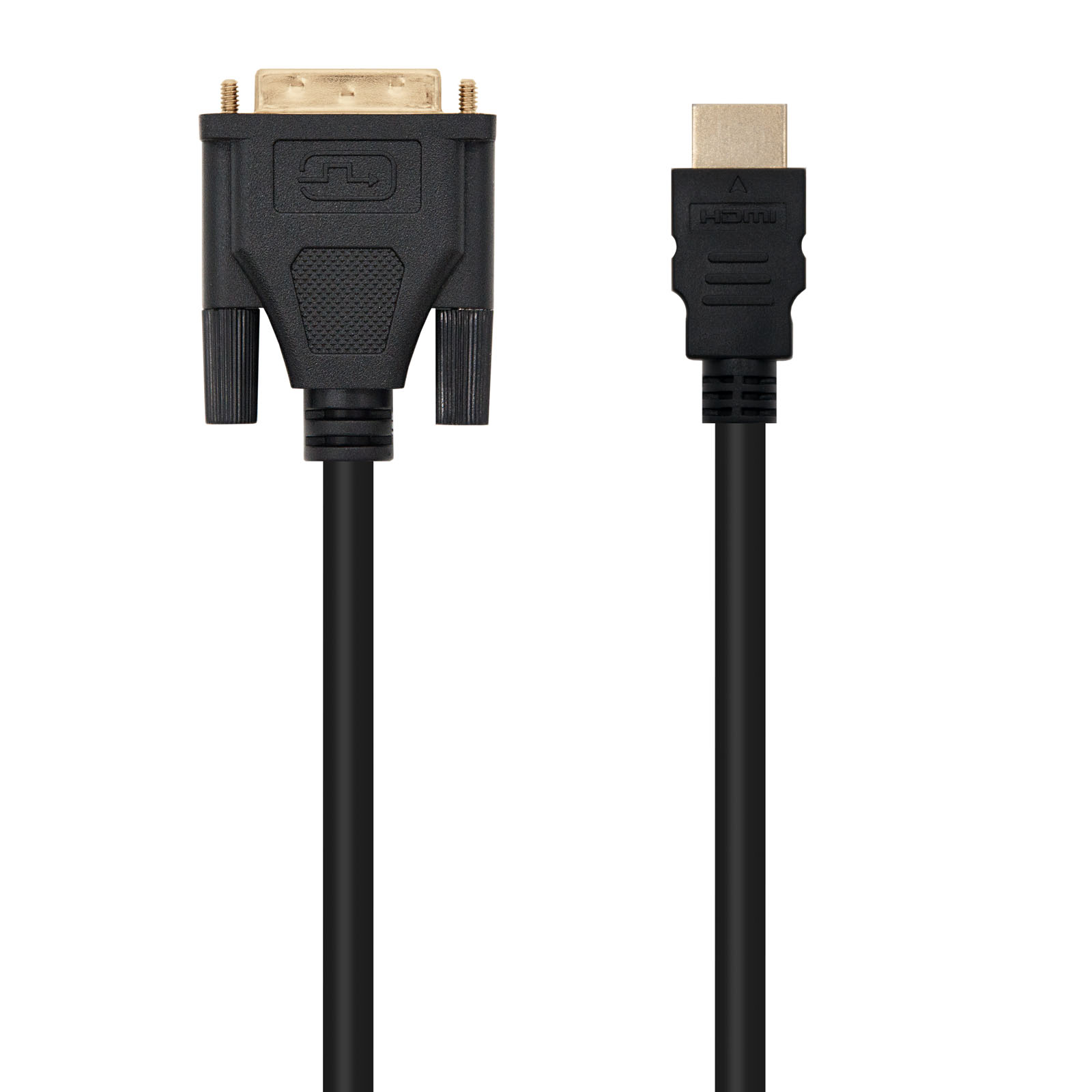 Câble Nanocable DVI 18+5 Mâle vers HDMI Mâle 1.80m - Couleur Noir