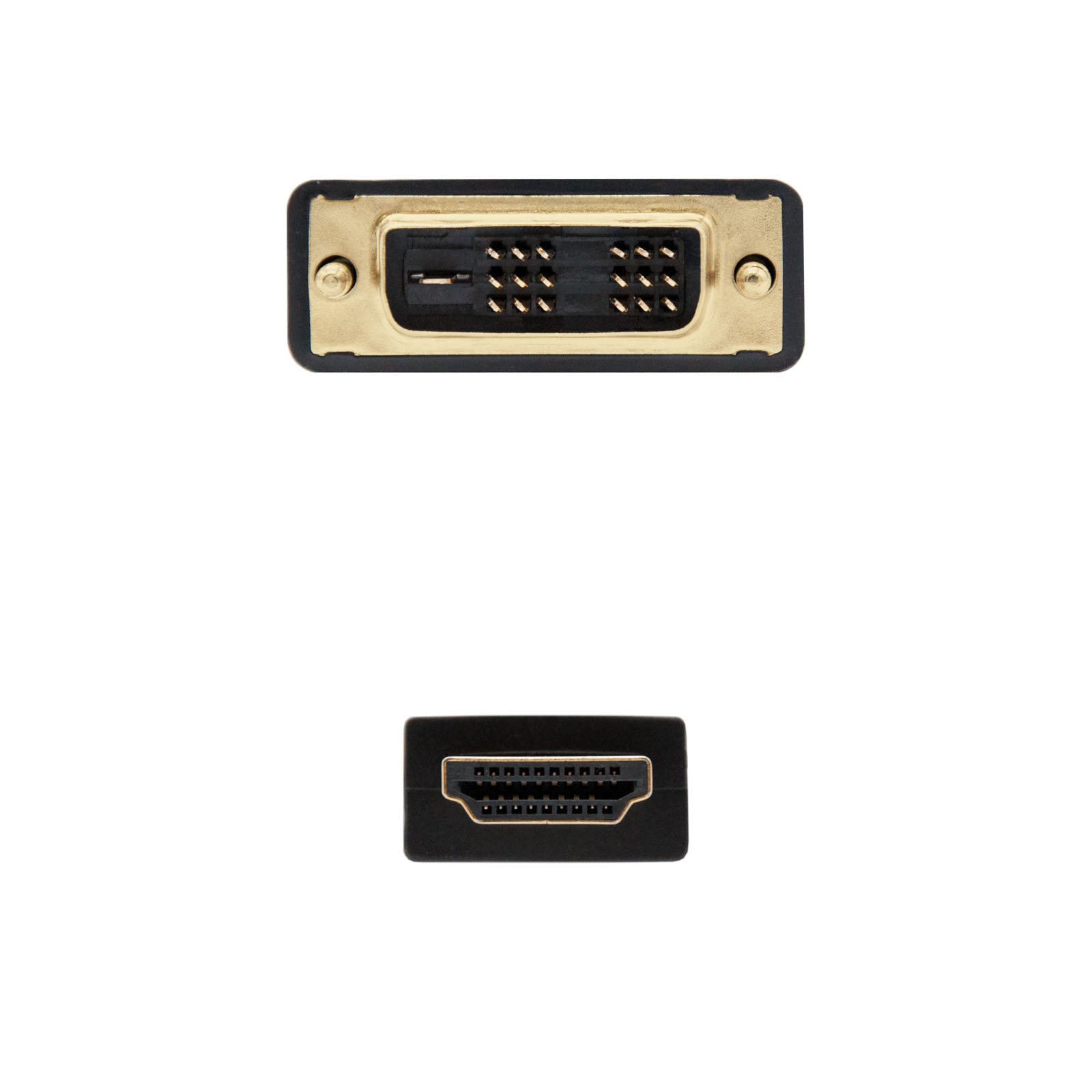 Câble Nanocable DVI 18+5 Mâle vers HDMI Mâle 1.80m - Couleur Noir