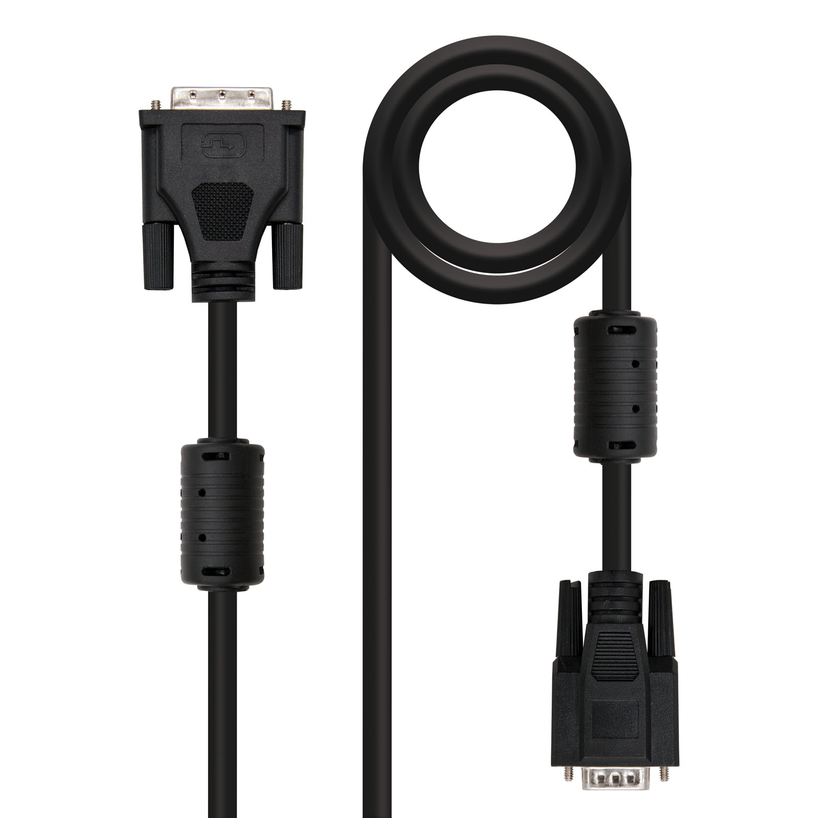 Câble Nanocable DVI 18+5 Mâle vers SVGA HDB15 Mâle 5m - Couleur Noir